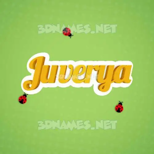 juverya in Ladybugs style - 3D name wallpaper
