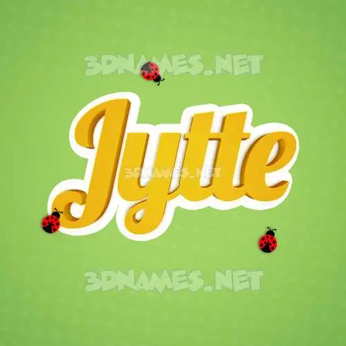 jytte in Ladybugs style - 3D name wallpaper