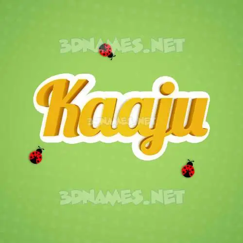 kaaju in Ladybugs style - 3D name wallpaper