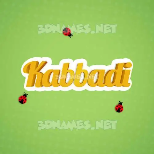 kabbadi in Ladybugs style - 3D name wallpaper kabbadi in Ladybugs style - 3D name wallpaper