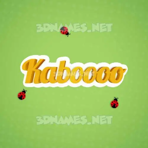 kaboooo in Ladybugs style - 3D name wallpaper kaboooo in Ladybugs style - 3D name wallpaper
