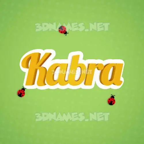 kabra in Ladybugs style - 3D name wallpaper