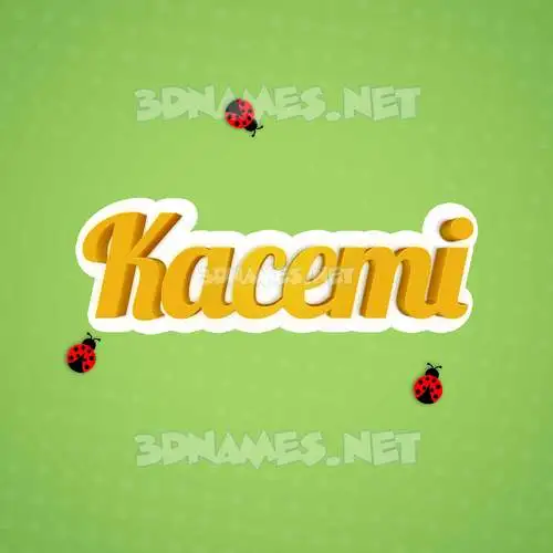 kacemi in Ladybugs style - 3D name wallpaper