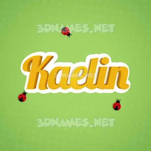 kaelin in Ladybugs style - 3D name wallpaper