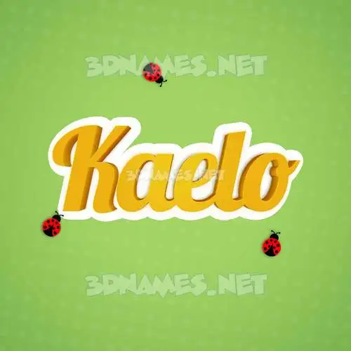 kaelo in Ladybugs style - 3D name wallpaper