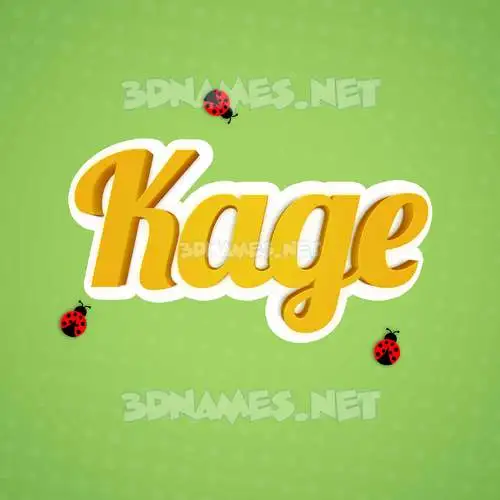 kage in Ladybugs style - 3D name wallpaper