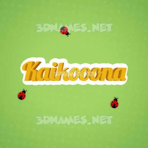 kaikooona in Ladybugs style - 3D name wallpaper