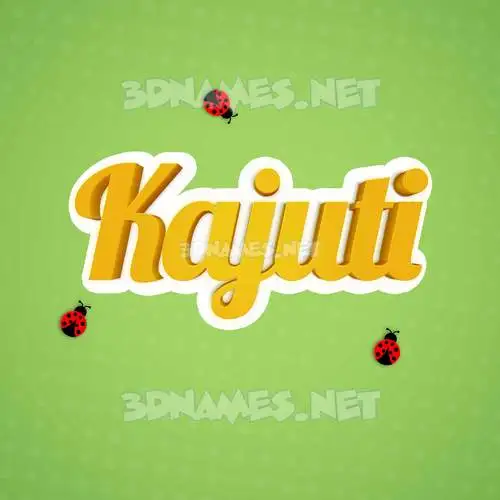 kajuti in Ladybugs style - 3D name wallpaper kajuti in Ladybugs style - 3D name wallpaper