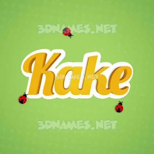 kake in Ladybugs style - 3D name wallpaper