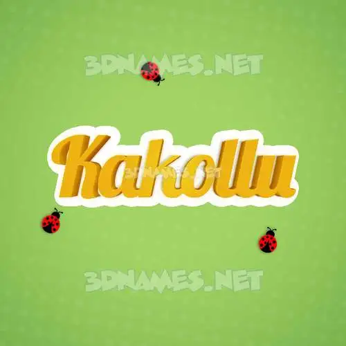kakollu in Ladybugs style - 3D name wallpaper