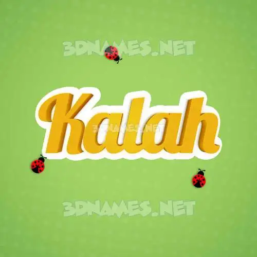 kalah in Ladybugs style - 3D name wallpaper kalah in Ladybugs style - 3D name wallpaper