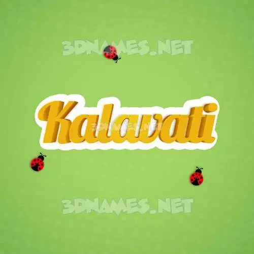 kalavati in Ladybugs style - 3D name wallpaper