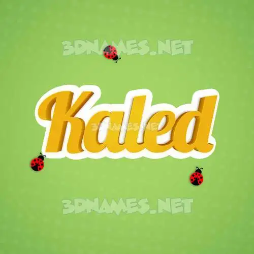 kaled in Ladybugs style - 3D name wallpaper