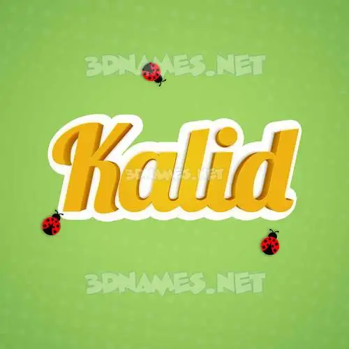 kalid in Ladybugs style - 3D name wallpaper kalid in Ladybugs style - 3D name wallpaper