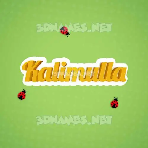 kalimulla in Ladybugs style - 3D name wallpaper