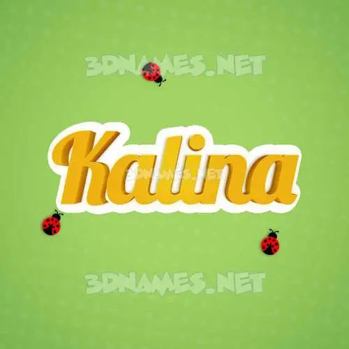 kalina in Ladybugs style - 3D name wallpaper