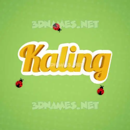 kaling in Ladybugs style - 3D name wallpaper