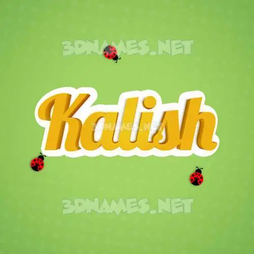 kalish in Ladybugs style - 3D name wallpaper