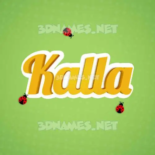 kalla in Ladybugs style - 3D name wallpaper kalla in Ladybugs style - 3D name wallpaper