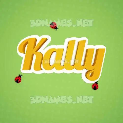 kally in Ladybugs style - 3D name wallpaper kally in Ladybugs style - 3D name wallpaper