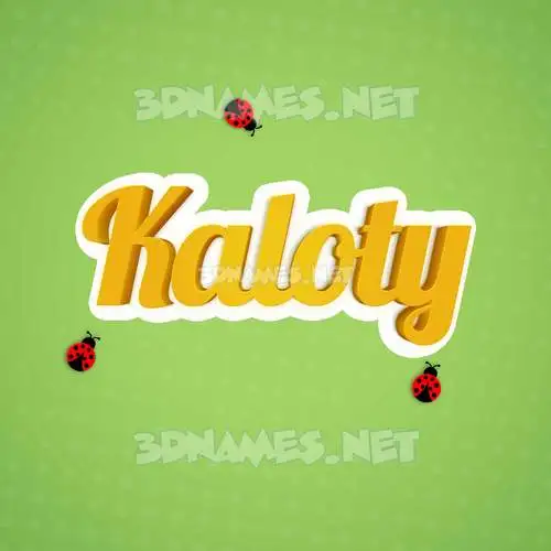 kaloty in Ladybugs style - 3D name wallpaper kaloty in Ladybugs style - 3D name wallpaper
