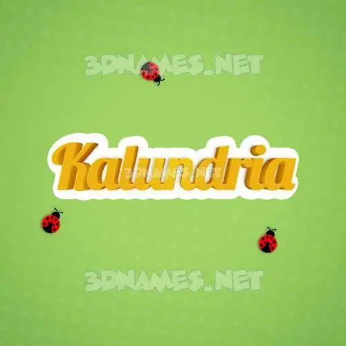 kalundria in Ladybugs style - 3D name wallpaper kalundria in Ladybugs style - 3D name wallpaper