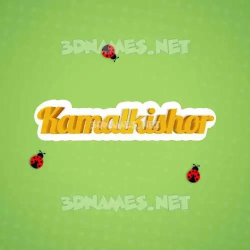 kamalkishor in Ladybugs style - 3D name wallpaper