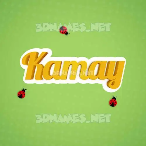 kamay in Ladybugs style - 3D name wallpaper