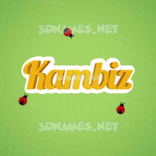 kambiz in Ladybugs style - 3D name wallpaper
