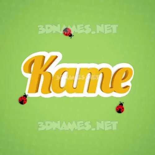kame in Ladybugs style - 3D name wallpaper