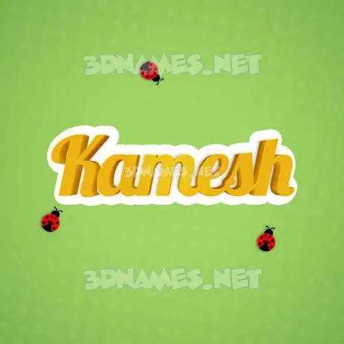 kamesh in Ladybugs style - 3D name wallpaper