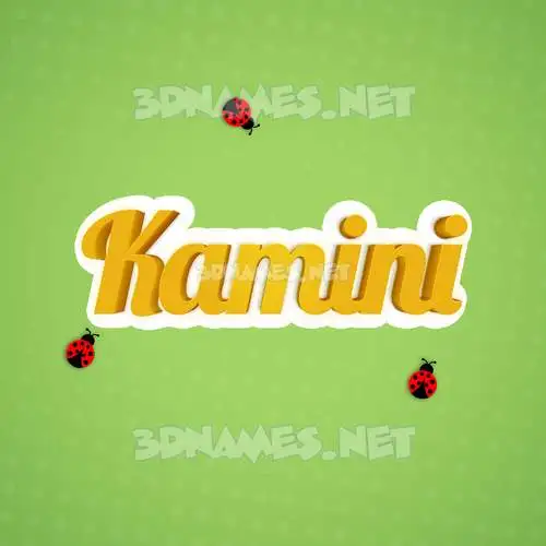 kamini in Ladybugs style - 3D name wallpaper kamini in Ladybugs style - 3D name wallpaper