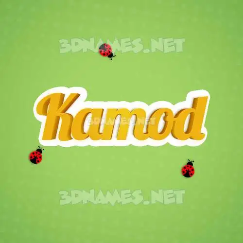 kamod in Ladybugs style - 3D name wallpaper