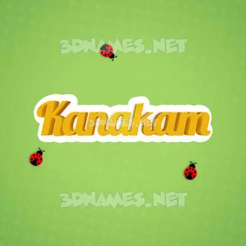 kanakam in Ladybugs style - 3D name wallpaper