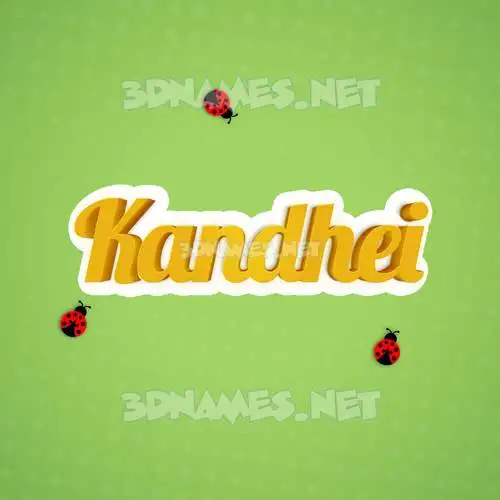 kandhei in Ladybugs style - 3D name wallpaper