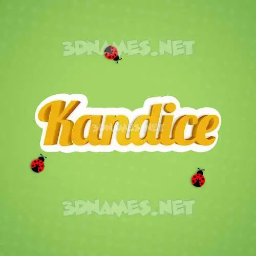 kandice in Ladybugs style - 3D name wallpaper