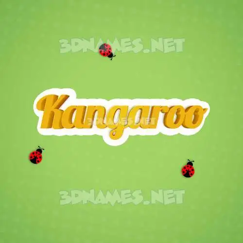 kangaroo in Ladybugs style - 3D name wallpaper kangaroo in Ladybugs style - 3D name wallpaper