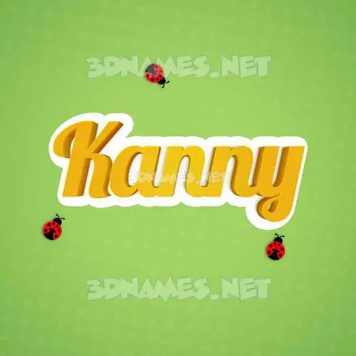 kanny in Ladybugs style - 3D name wallpaper