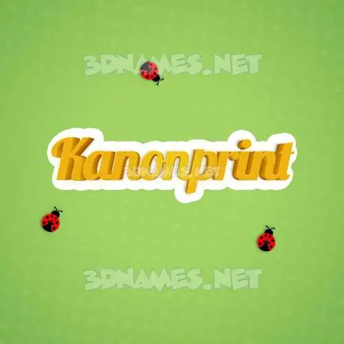 kanonprint in Ladybugs style - 3D name wallpaper kanonprint in Ladybugs style - 3D name wallpaper