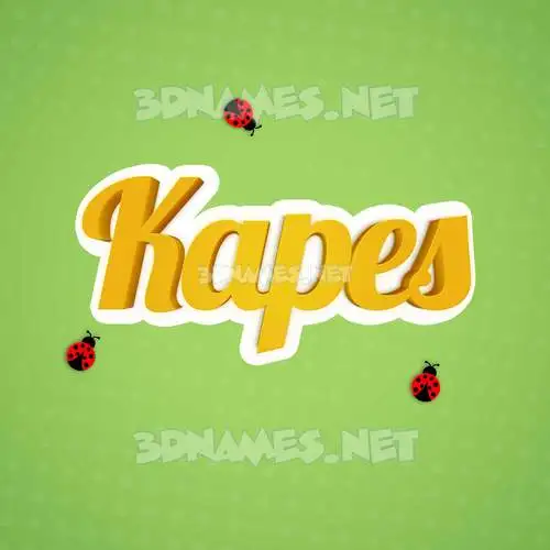 kapes in Ladybugs style - 3D name wallpaper kapes in Ladybugs style - 3D name wallpaper