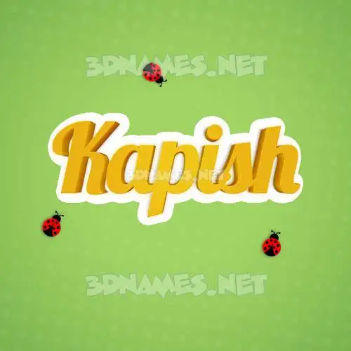 kapish in Ladybugs style - 3D name wallpaper kapish in Ladybugs style - 3D name wallpaper