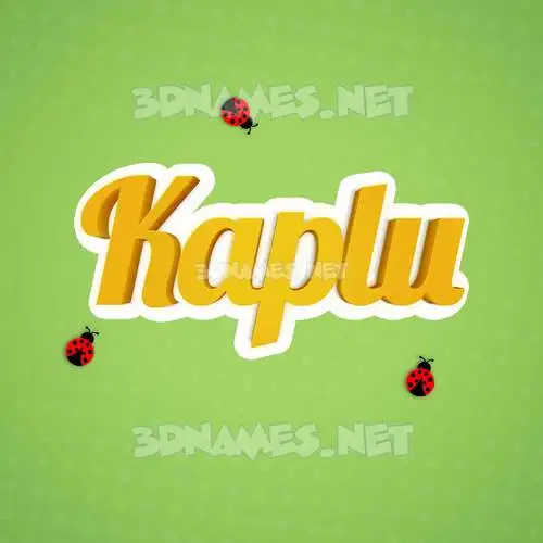 kaplu in Ladybugs style - 3D name wallpaper