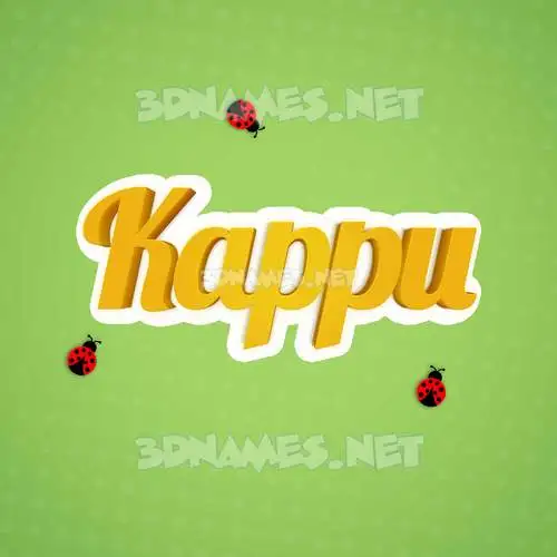 kappu in Ladybugs style - 3D name wallpaper kappu in Ladybugs style - 3D name wallpaper