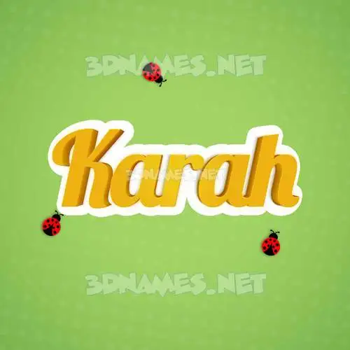 karah in Ladybugs style - 3D name wallpaper