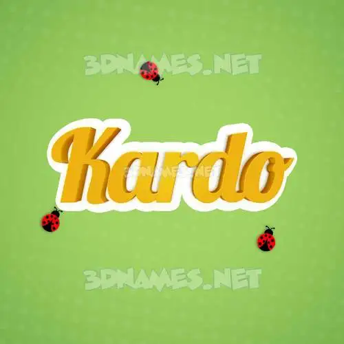 kardo in Ladybugs style - 3D name wallpaper kardo in Ladybugs style - 3D name wallpaper