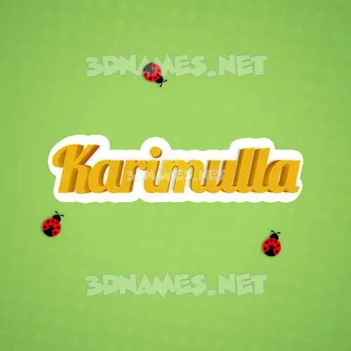 karimulla in Ladybugs style - 3D name wallpaper