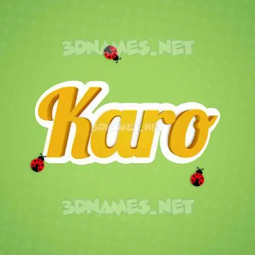 karo in Ladybugs style - 3D name wallpaper karo in Ladybugs style - 3D name wallpaper