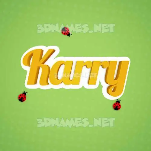 karry in Ladybugs style - 3D name wallpaper