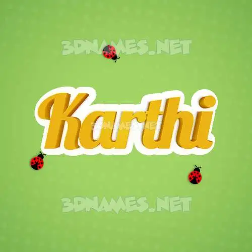 karthi in Ladybugs style - 3D name wallpaper karthi in Ladybugs style - 3D name wallpaper