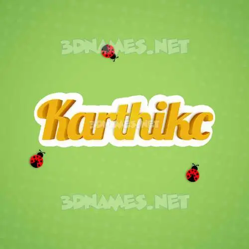 karthikc in Ladybugs style - 3D name wallpaper karthikc in Ladybugs style - 3D name wallpaper
